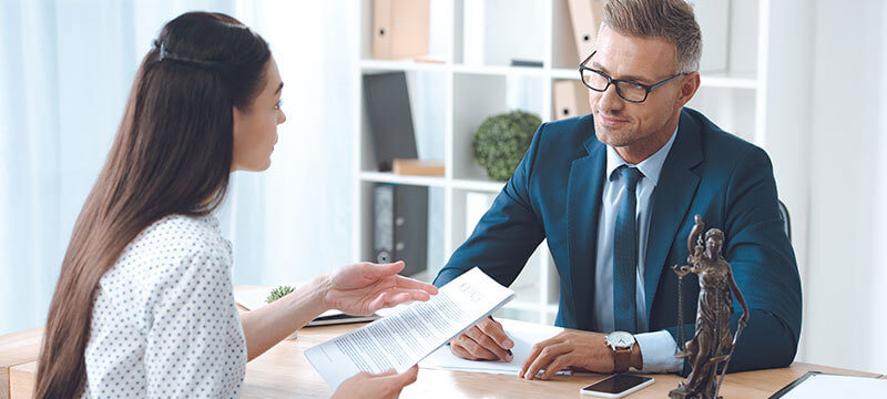 Person meeting with a DUI lawyer