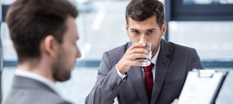 Person going through a job interview with a criminal record