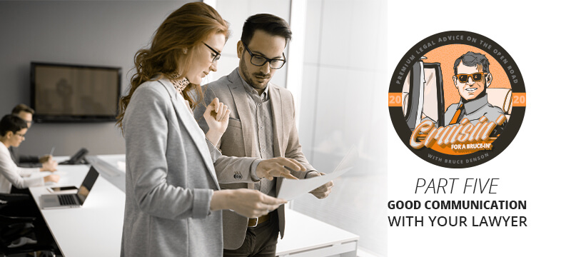 Person communicating with their lawyer