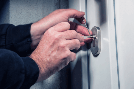 Person breaking into a house in Florida