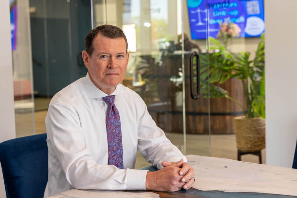 Lawyer sitting at a desk